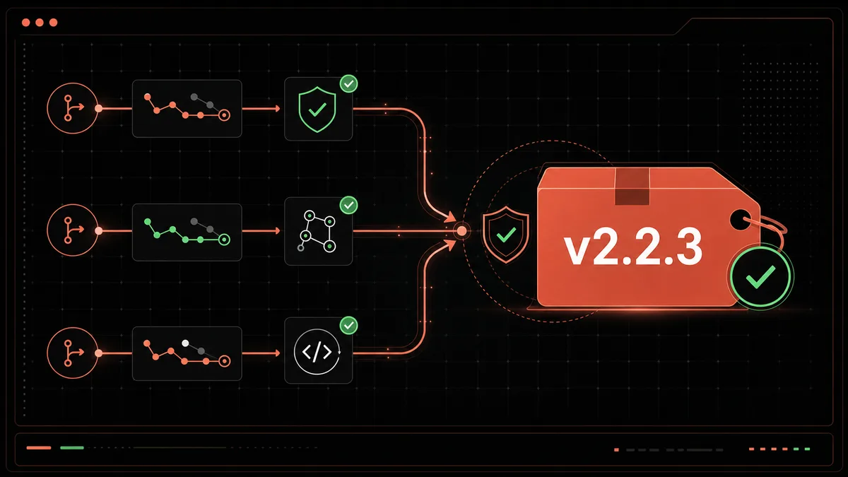 Claude SEO v2.2.3 release pipeline ending in a validated software tag