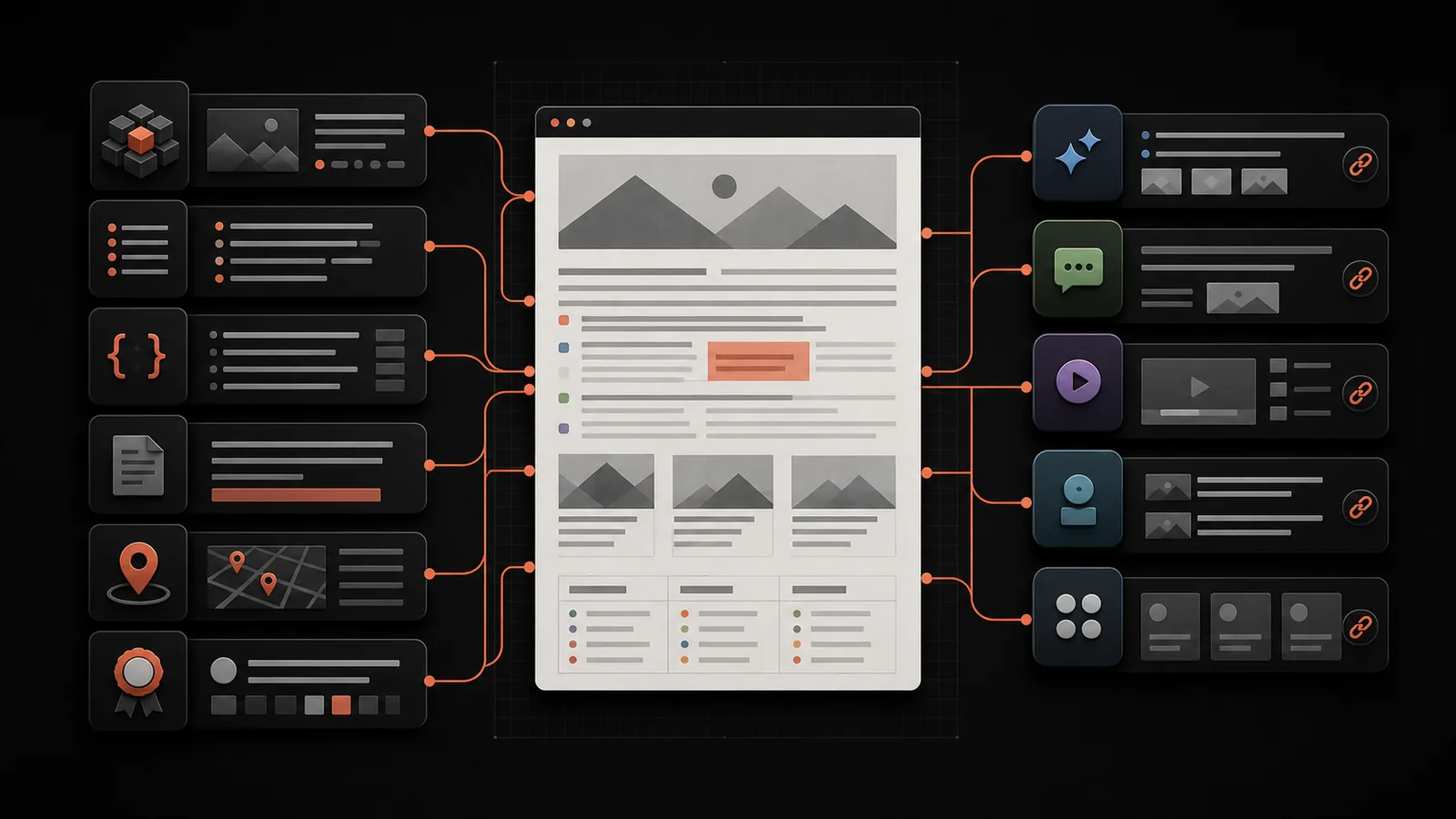 A webpage is reviewed for citability, structure, authority, media, and crawler access